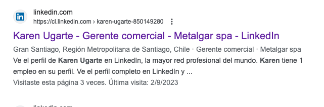 Karen ugarte perfil linkedin